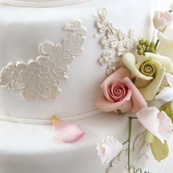 Ron Ben Israel Lace Wedding Cake