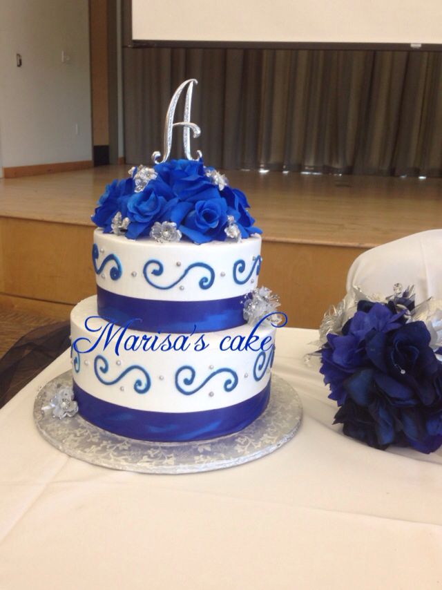 Royal Blue Quinceanera Cakes