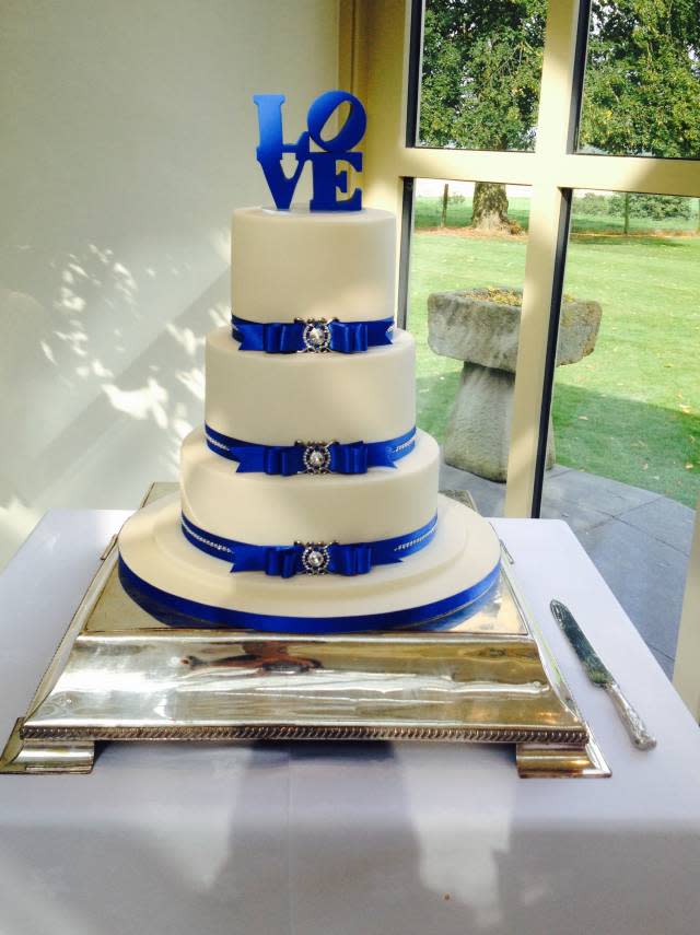 Royal Blue Wedding Cake