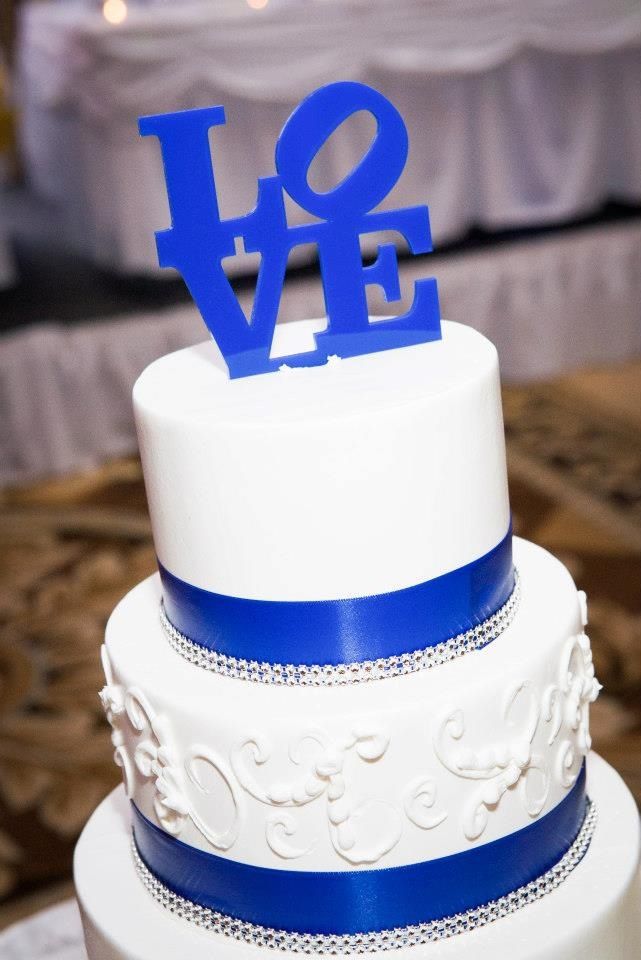 Royal Blue Wedding Cake