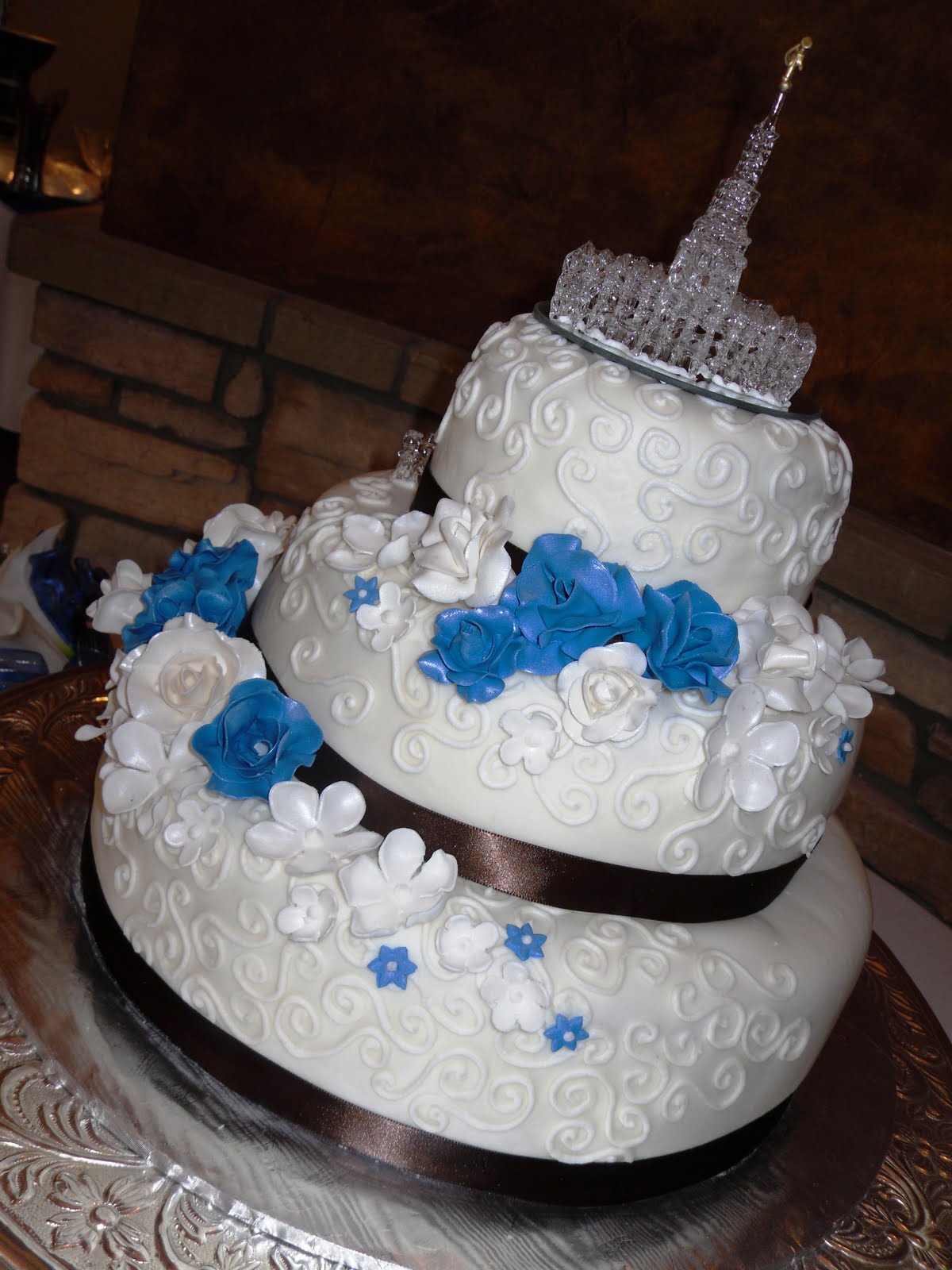 Royal Blue Wedding Cake