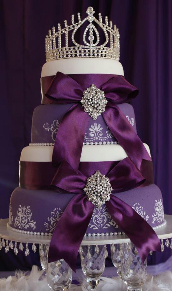 Royal Purple Wedding Cake