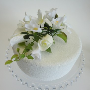 Silk Flower Wedding Cake Toppers