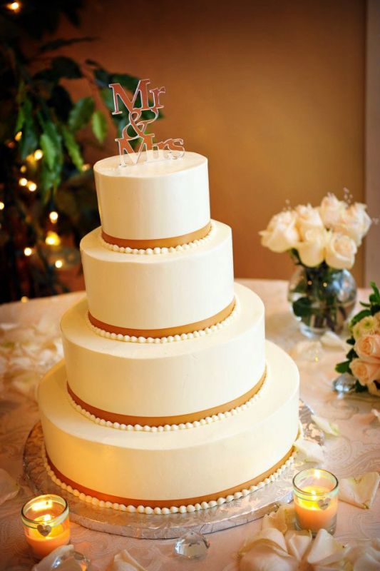 Simple Buttercream Wedding Cake