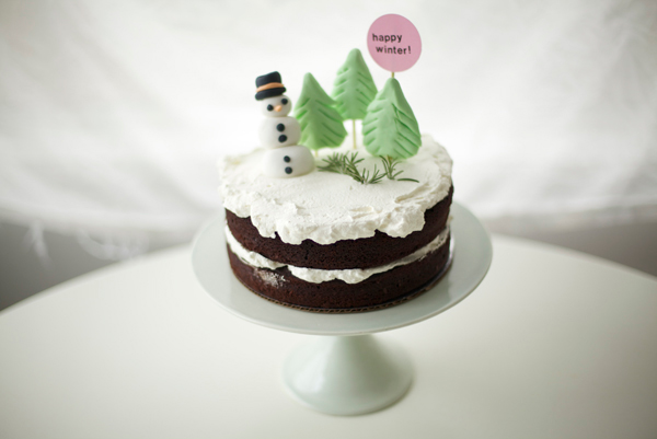 Snowman Birthday Cake with Fondant Snowman Birthday Cake with Fondant