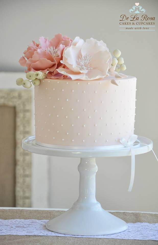 Soft Pink Baby Shower Cake