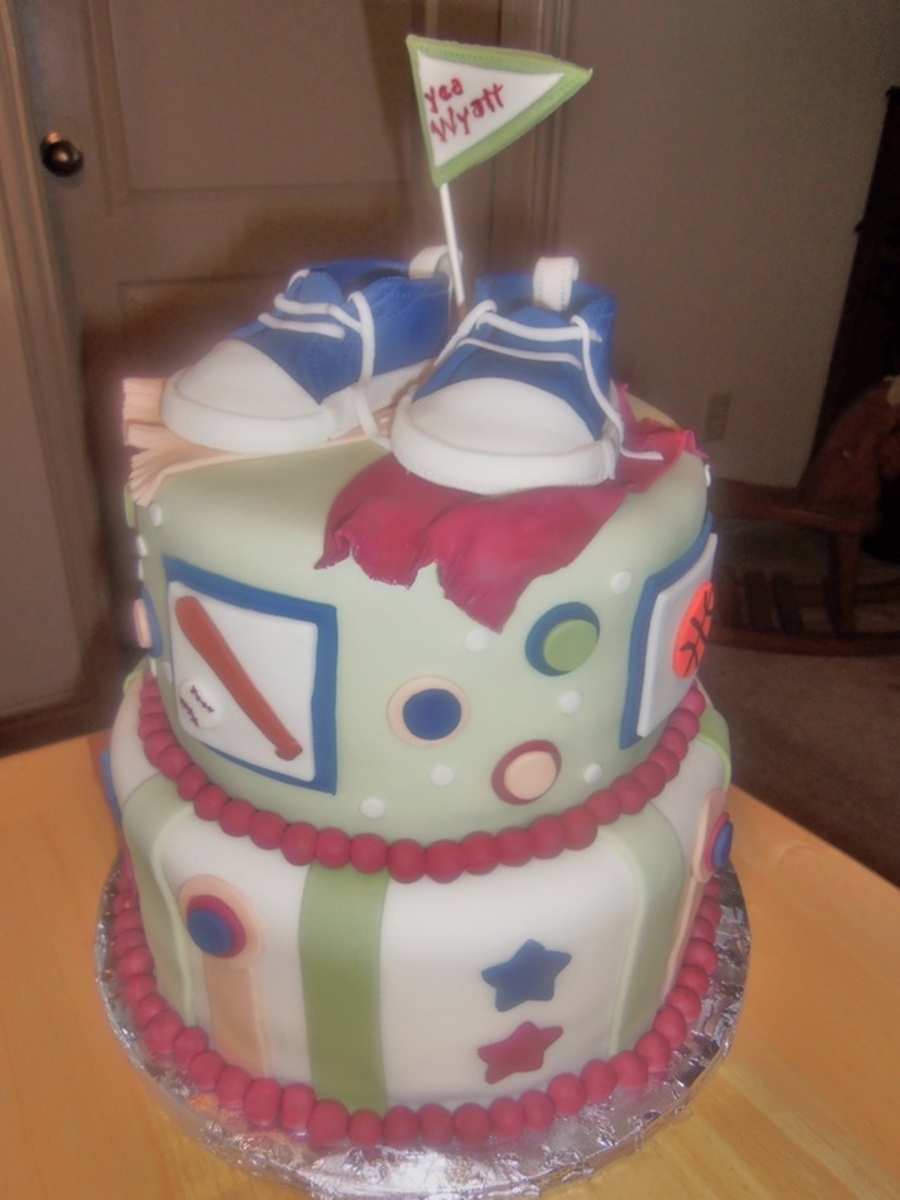 Sports Baby Shower Cake Sports Baby Shower Cake