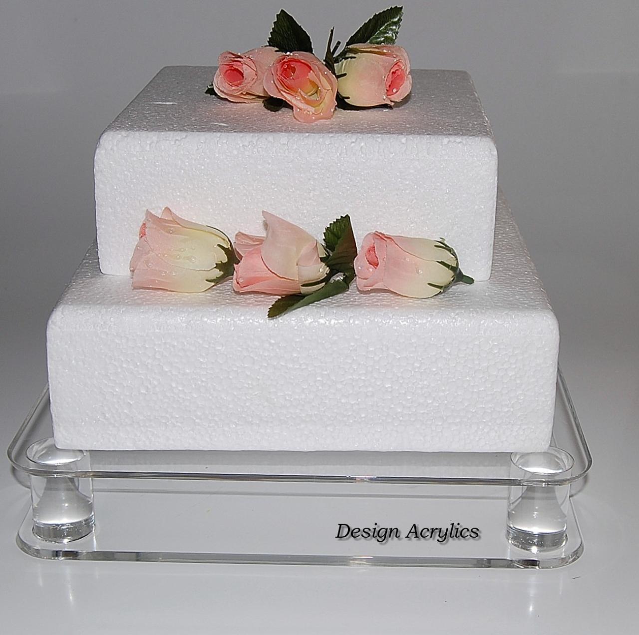 Square Acrylic Wedding Cake Stands