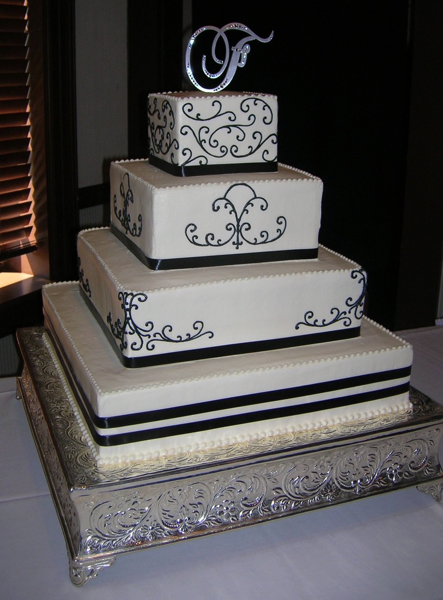 Square Tier Wedding Cake