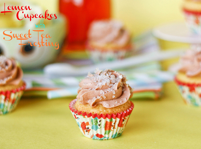 Sweet Tea with Lemon Frosting Cupcakes