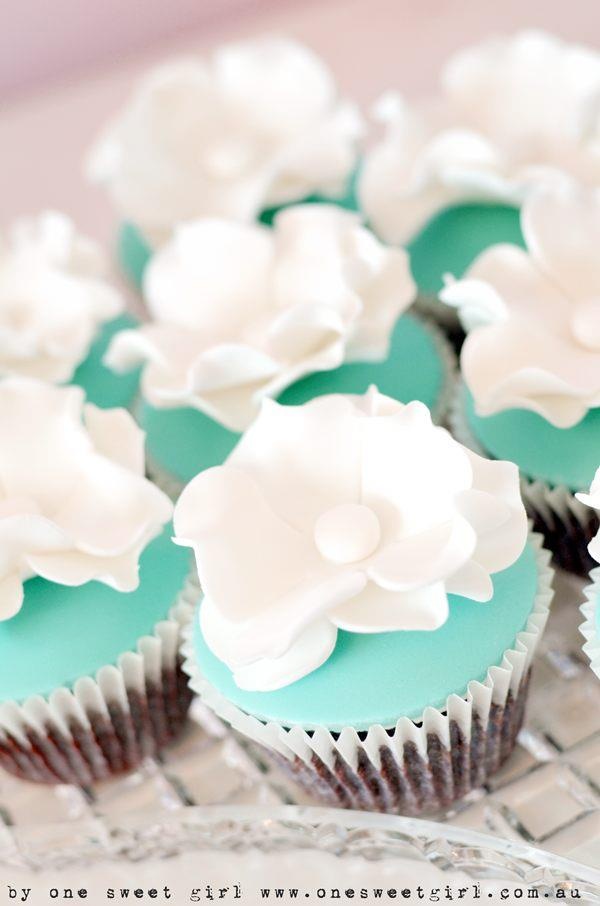 Teal and Brown Cupcakes