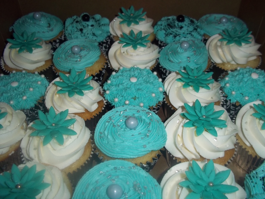 Teal Cupcakes