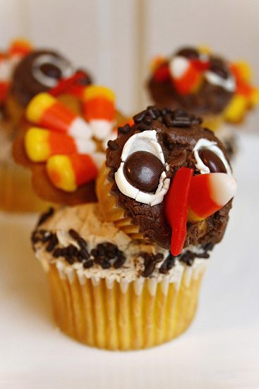 Thanksgiving Turkey Cupcakes Recipe