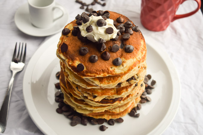 Thick Chocolate Chip Pancakes