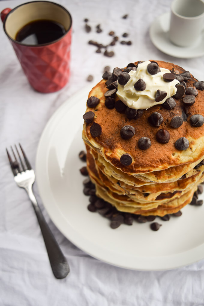 Thick Chocolate Chip Pancakes