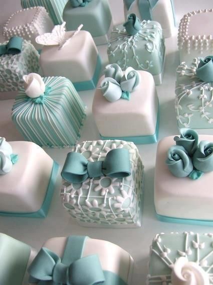 Tiffany Blue Mini Cakes