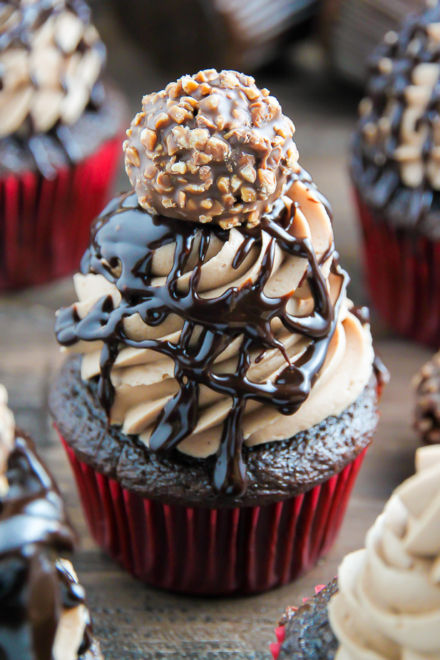 Triple Chocolate Nutella Cupcakes