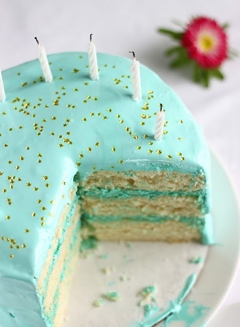 Turquoise Birthday Cake