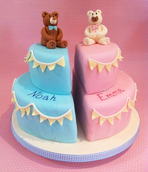 Twin Girls Christening Cake Twin Girls Christening Cake