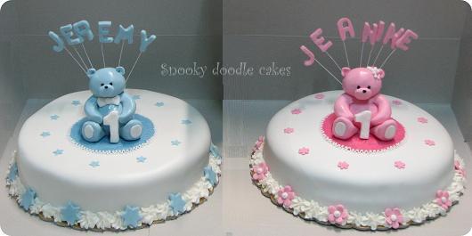 Twin Girls First Birthday Cakes