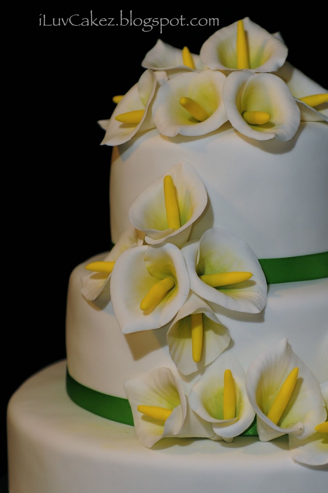 Wedding Cake with Calla Lilies