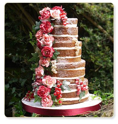 Wedding Cakes with Artificial Flowers