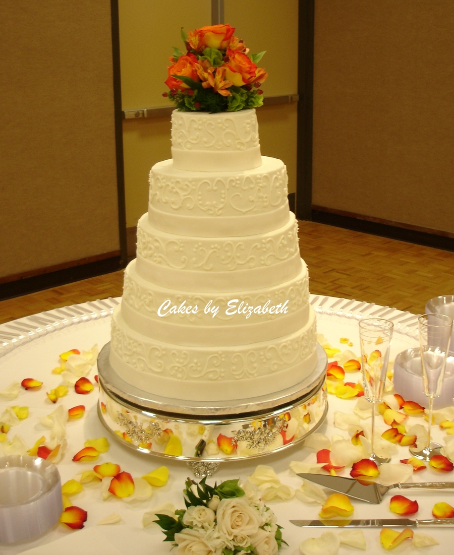 Wedding Cakes with Fondant Ribbons Wedding Cakes with Fondant Ribbons