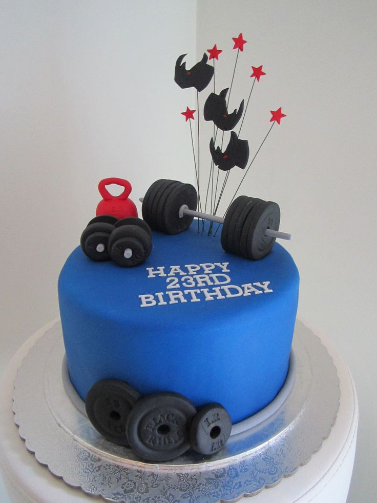 Weight Lifting Birthday Cake