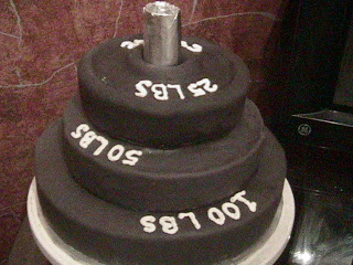 Weight Lifting Birthday Cake