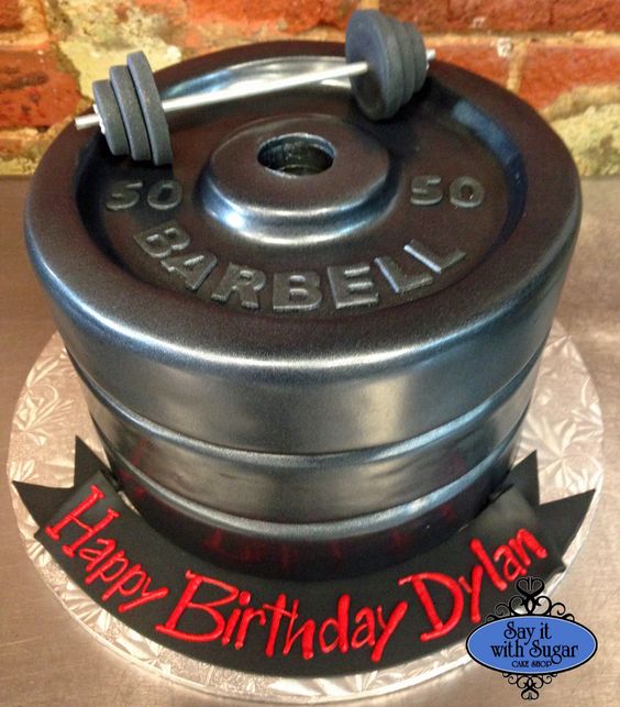 Weight Lifting Birthday Cake