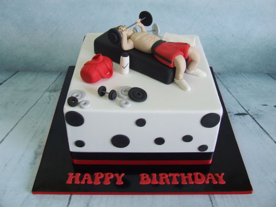 Weight Lifting Birthday Cake