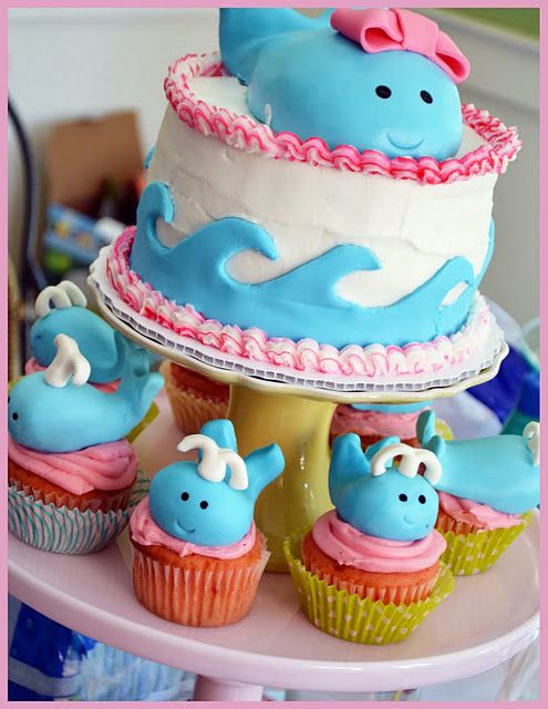 Whale Birthday Party Cakes