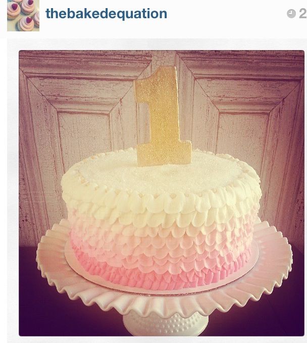 White Gold and Pink Birthday Cake