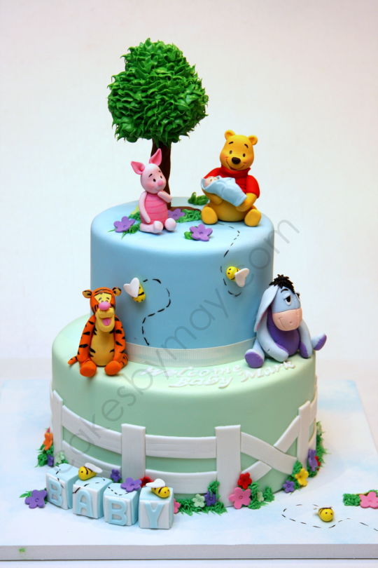 Winnie Pooh Baby Shower Cake