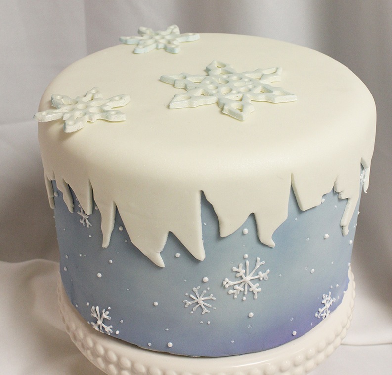 Winter Fondant Cake Winter Fondant Cake