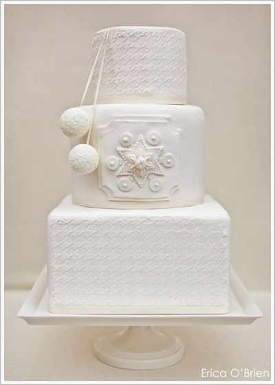 Winter White Wedding Cake