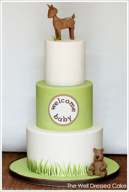 Woodland Forest Baby Shower Cake Woodland Forest Baby Shower Cake