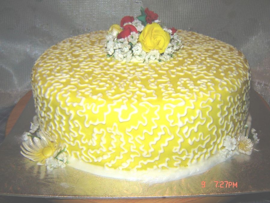 Yellow Birthday Cake