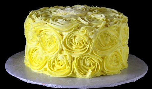 Yellow Rose Birthday Cake