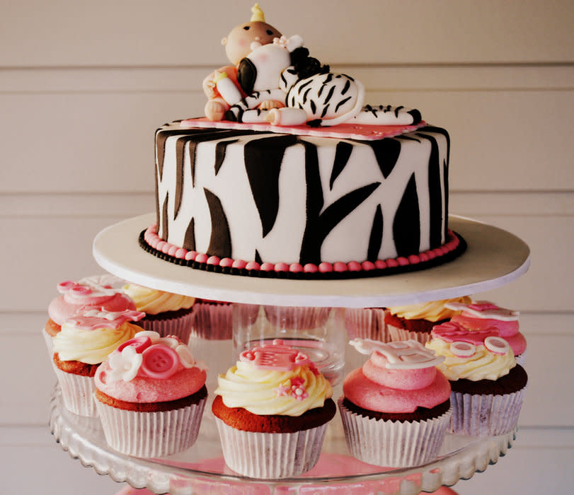 Zebra Baby Shower Cake