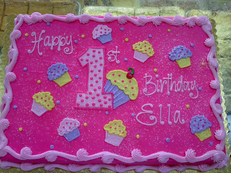 1st Birthday Sheet Cake