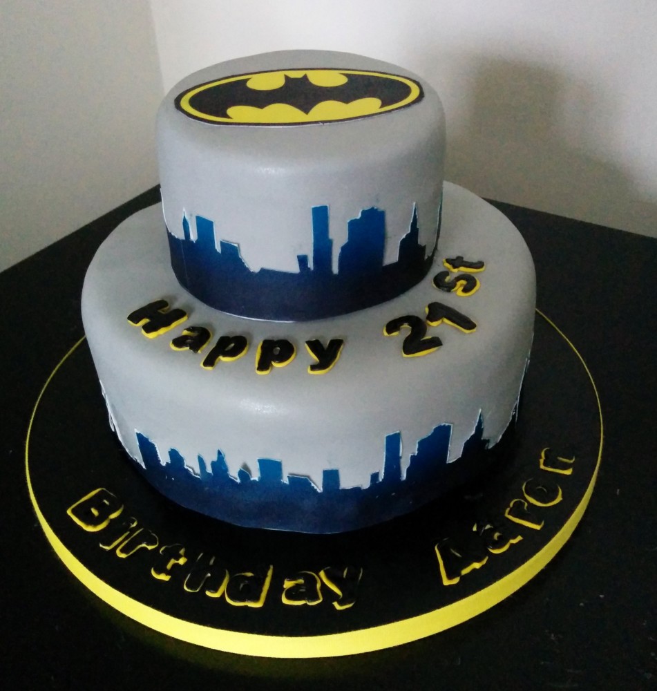 2 Tier Batman Birthday Cake