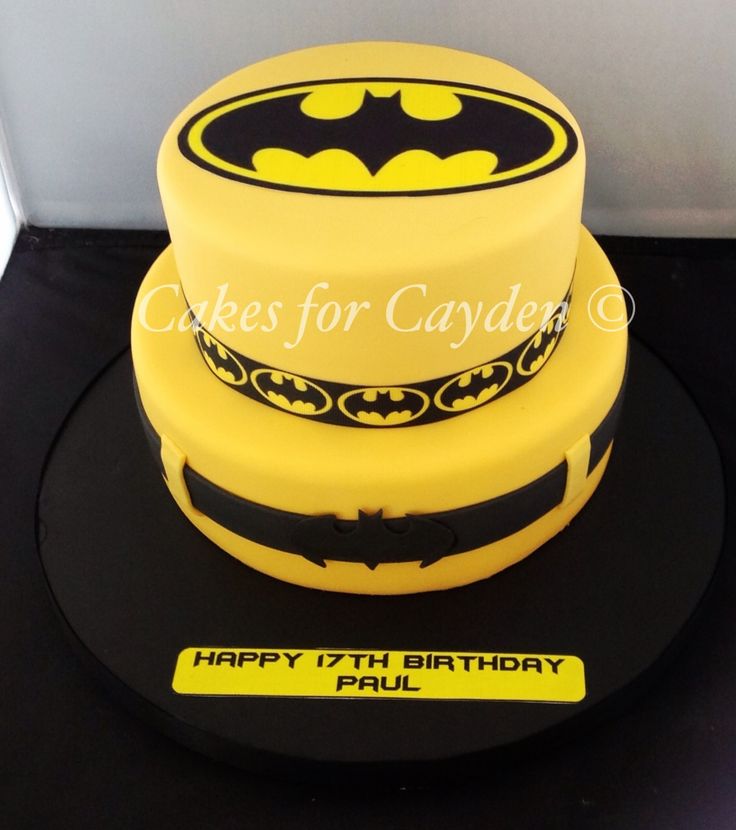 2 Tier Batman Cake