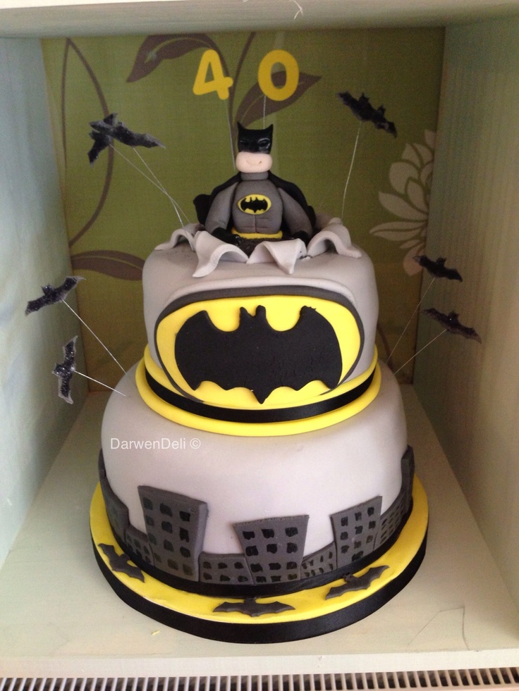 2 Tier Batman Cake