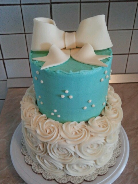 2 Tier Blue Birthday Cake 2 Tier Blue Birthday Cake