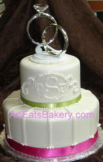 2 Tier Wedding Cake Design