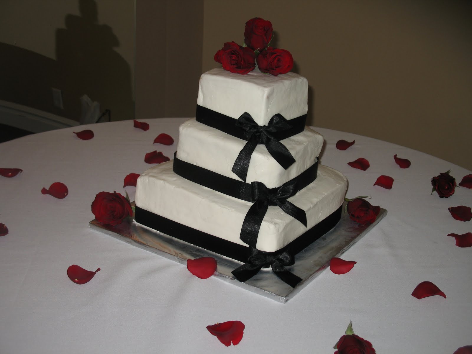 3 Layer Square Wedding Cake