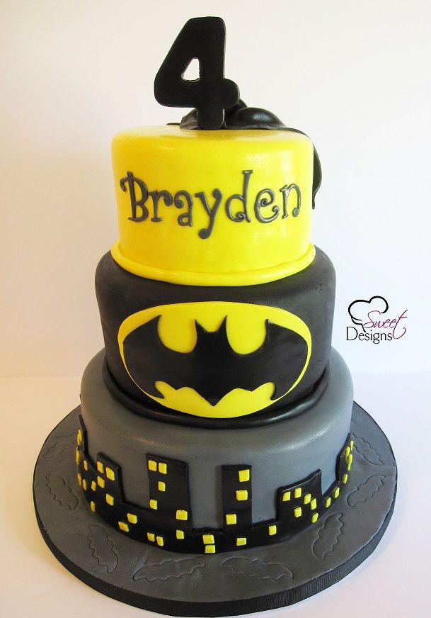 3 Tier Batman Cake