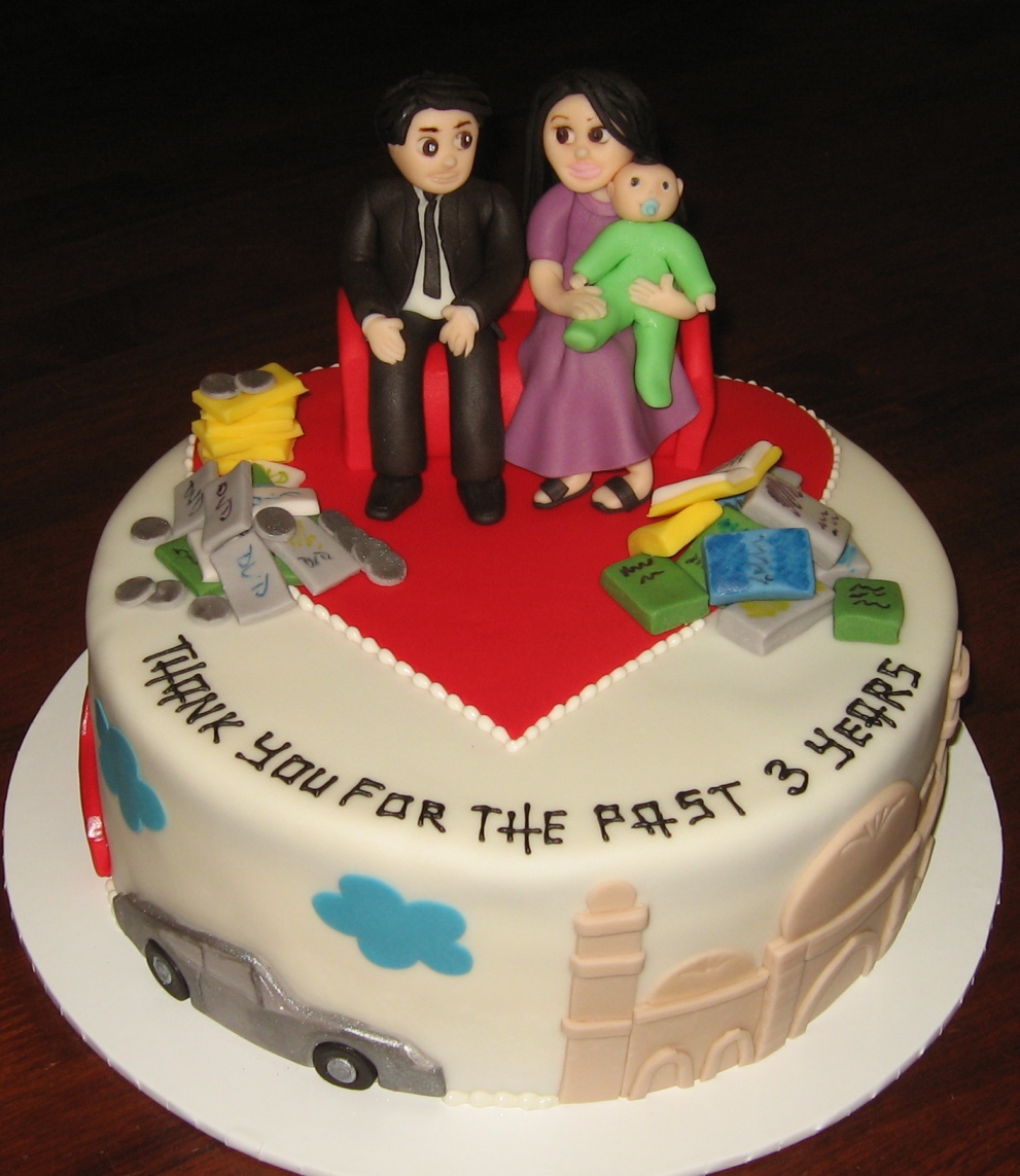 3rd Wedding Anniversary Cake