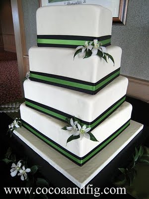 4 Tier Square Wedding Cake